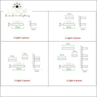 wall lighting Geometric Combination Led Wall Sconces - Luxor Home Decor & Lighting