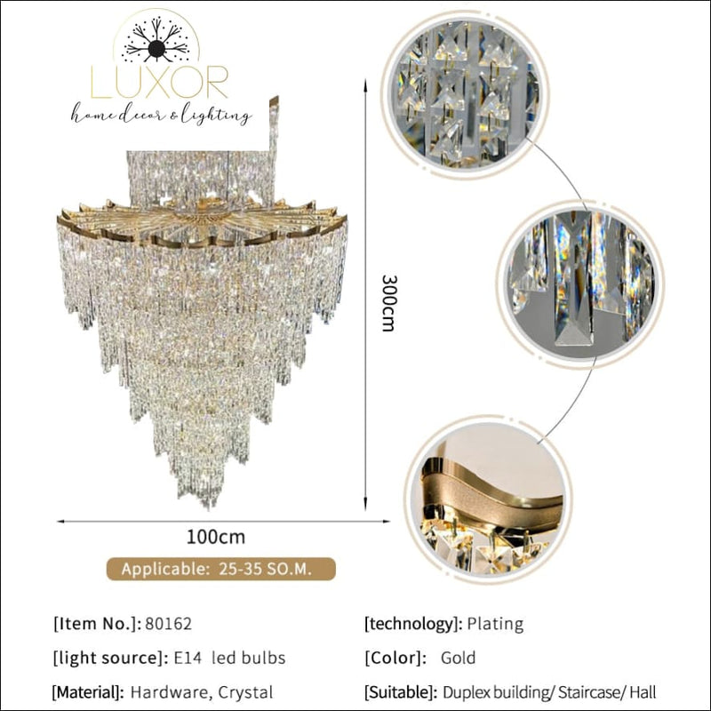 Giatti Crystal Chandelier - chandeliers