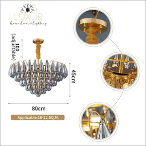 chandeliers Globina Round Lux Chandelier - Luxor Home Decor & Lighting