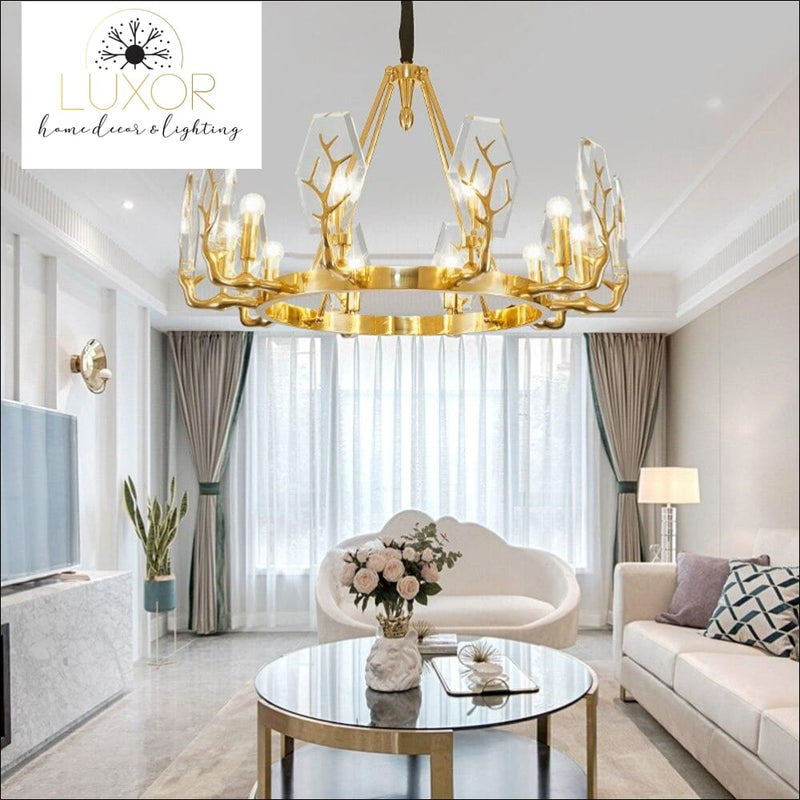 pendant lighting Gold Branch Crystal Pendant - Luxor Home Decor & Lighting