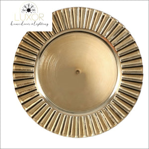 Home Accents Gold Fluted Charger Plates, 13 in. (Set of 4) - Luxor Home Decor & Lighting