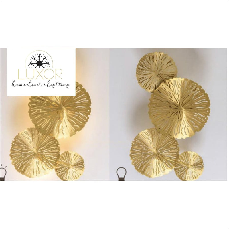 Wall lighting Gold Leaf Wall Light - Luxor Home Decor & Lighting