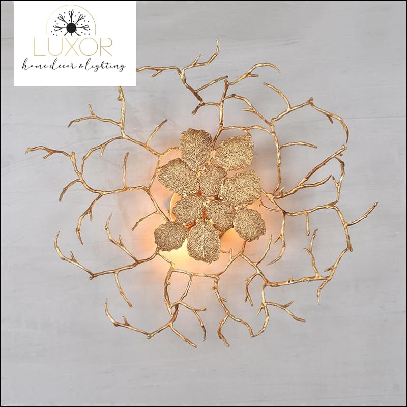 wall lighting Gold Leaf Wall Sconce - Luxor Home Decor & Lighting