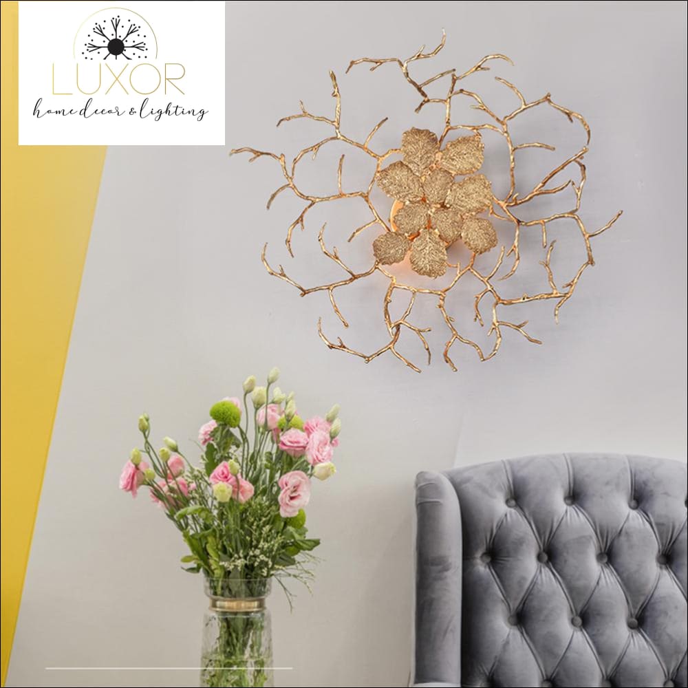 wall lighting Gold Leaf Wall Sconce - Luxor Home Decor & Lighting