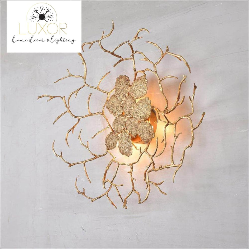wall lighting Gold Leaf Wall Sconce - Luxor Home Decor & Lighting