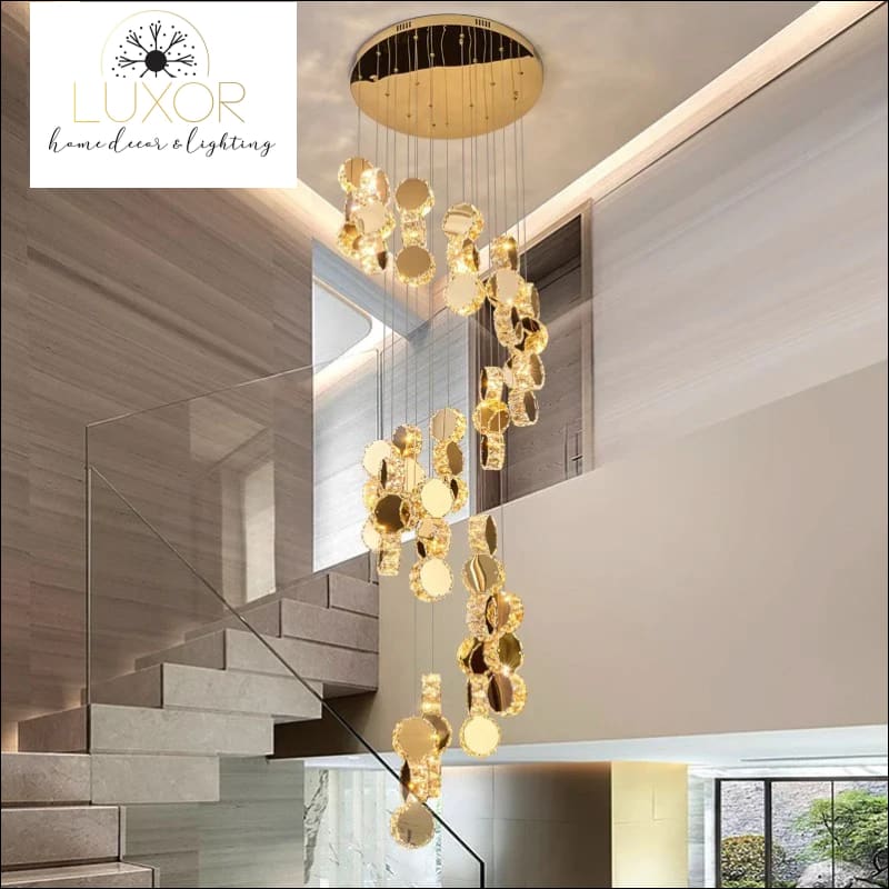 Gold Prestige Prism Chandelier - chandeliers