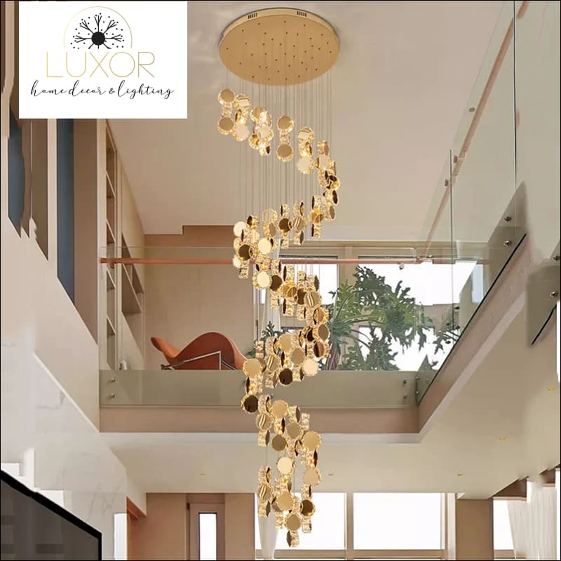 Gold Prestige Prism Chandelier - chandeliers