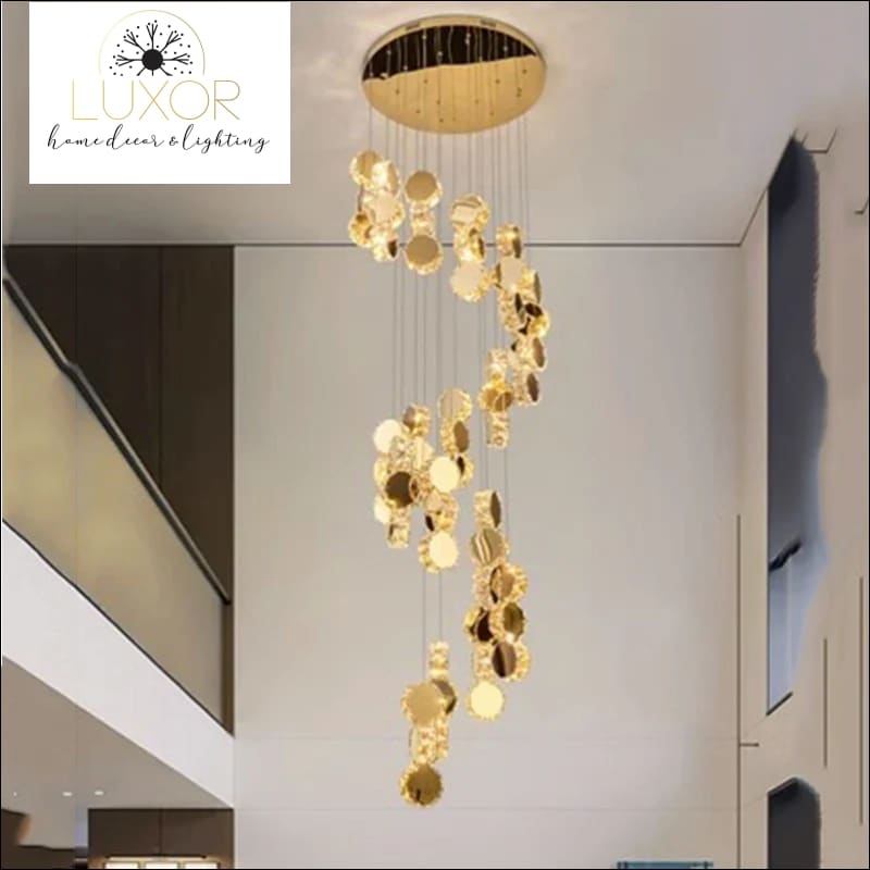 Gold Prestige Prism Chandelier - chandeliers