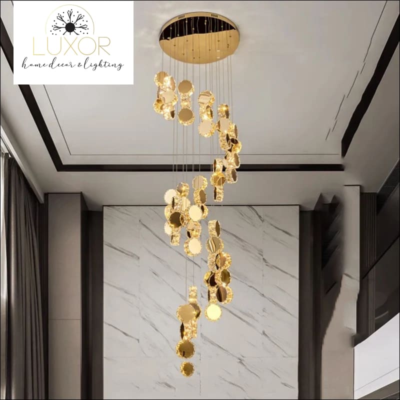 Gold Prestige Prism Chandelier - chandeliers