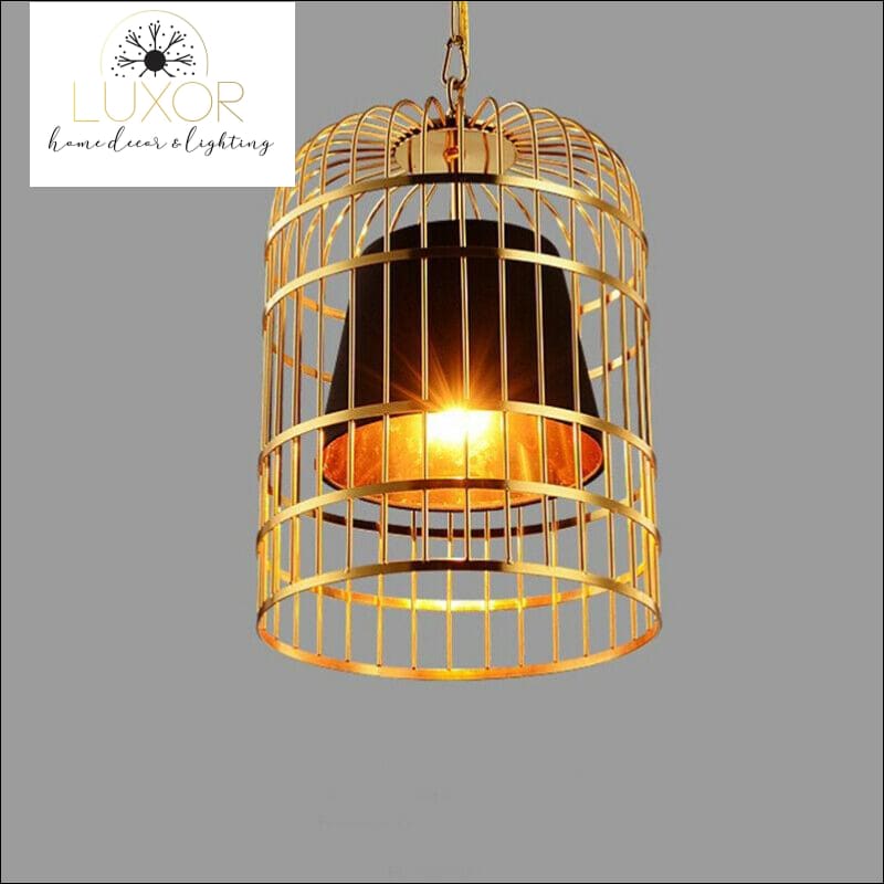 pendant lighting Golden Cage Hanging Pendant Light - Luxor Home Decor & Lighting