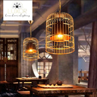 pendant lighting Golden Cage Hanging Pendant Light - Luxor Home Decor & Lighting