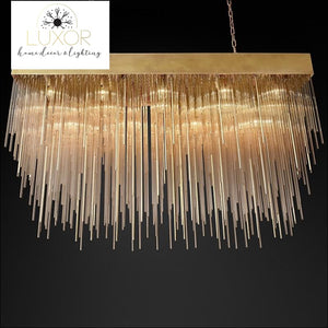 chandeliers Golden Crystal Cascade Chandelier - Luxor Home Decor & Lighting