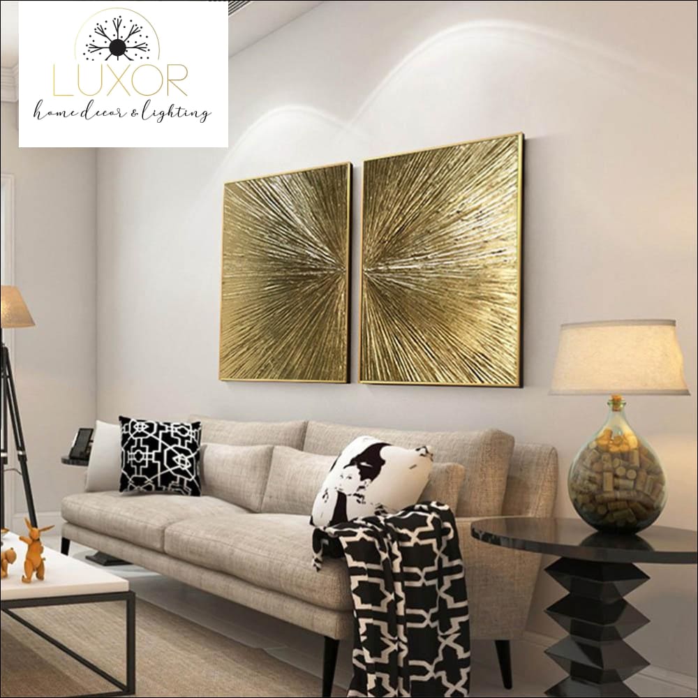 wall art Golden Eclipse Framed Oil Painting - Luxor Home Decor & Lighting