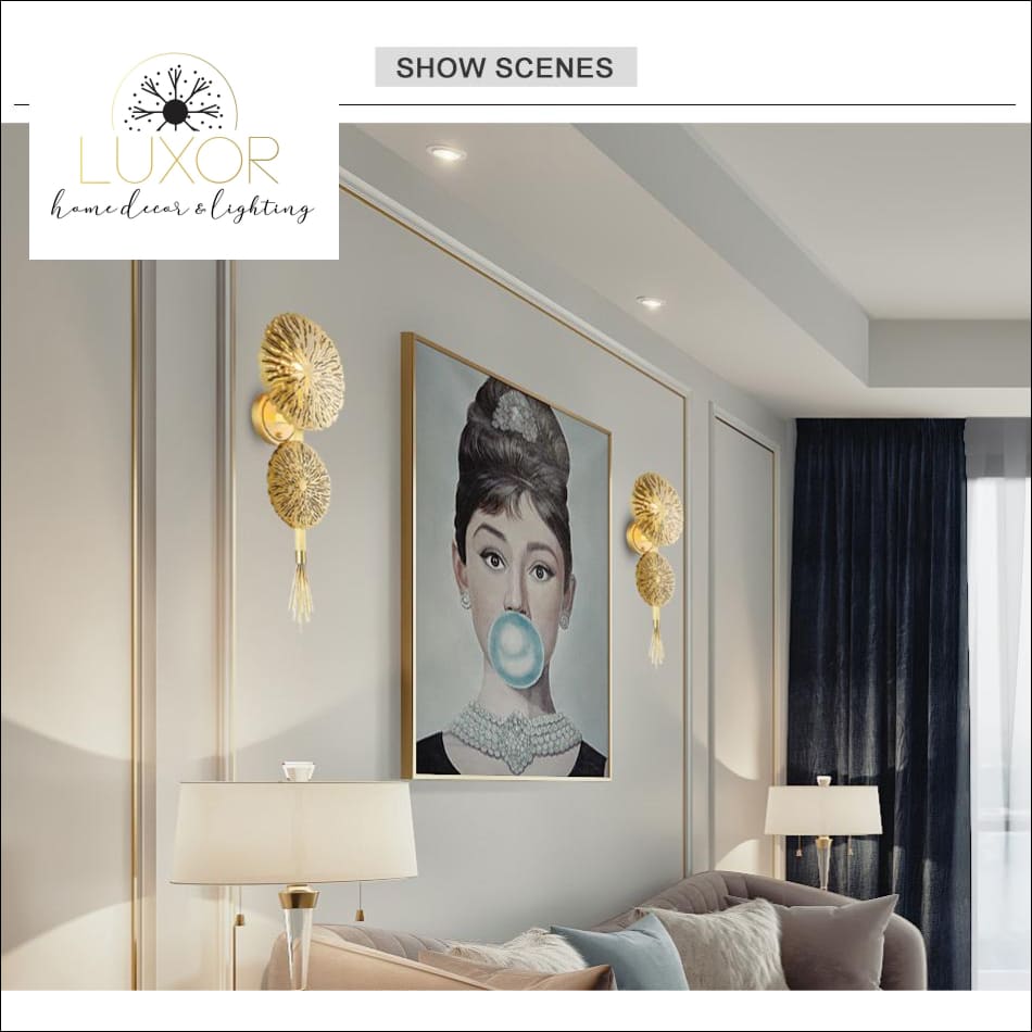 wall lighting Golden Mushroom Sconce - Luxor Home Decor & Lighting