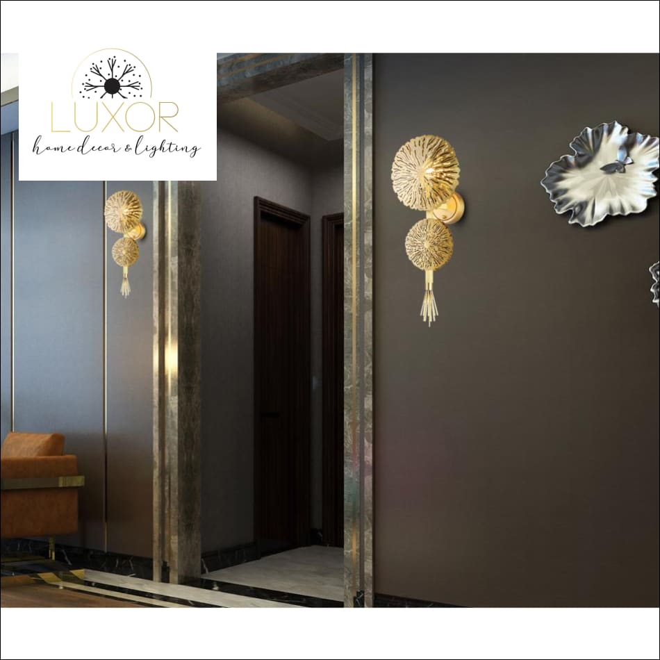 wall lighting Golden Mushroom Sconce - Luxor Home Decor & Lighting