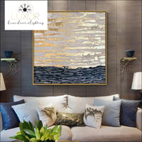 wall art Golden Sea Oil Painting - Luxor Home Decor & Lighting