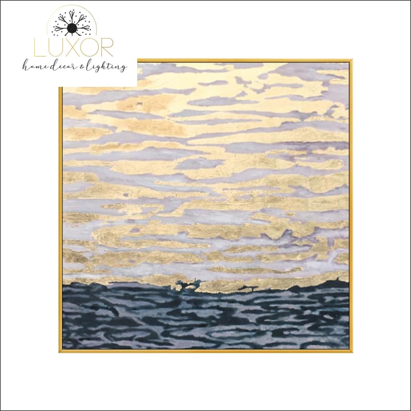 wall art Golden Sea Oil Painting - Luxor Home Decor & Lighting