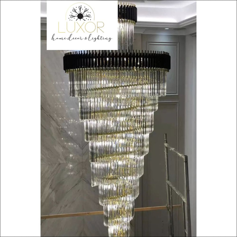 chandeliers Grandier Spiral Crystal Chandelier - Luxor Home Decor & Lighting