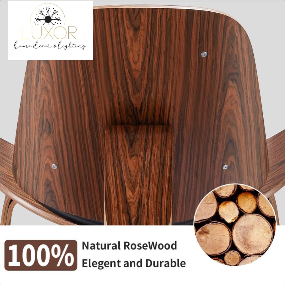 furniture Hansley Rosewood Shell Chair - Luxor Home Decor & Lighting