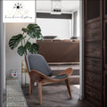 furniture Hansley Rosewood Shell Chair - Luxor Home Decor & Lighting