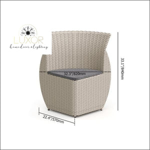 Hardon 5 Piece Rattan Outdoor Dining Set - Outdoor Seating