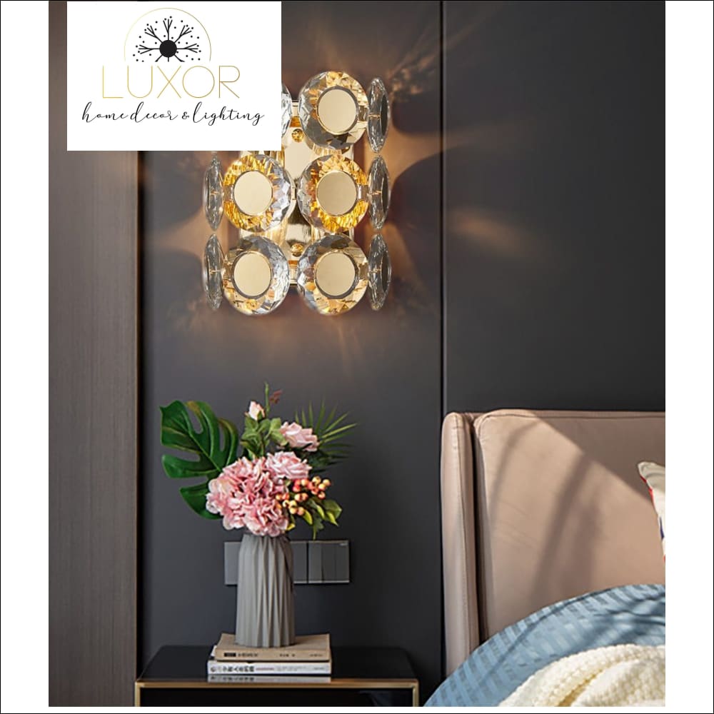 wall lighting Jameston Gold Luxury Crystal Sconce - Luxor Home Decor & Lighting