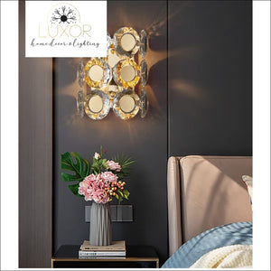 wall lighting Jameston Gold Luxury Crystal Sconce - Luxor Home Decor & Lighting