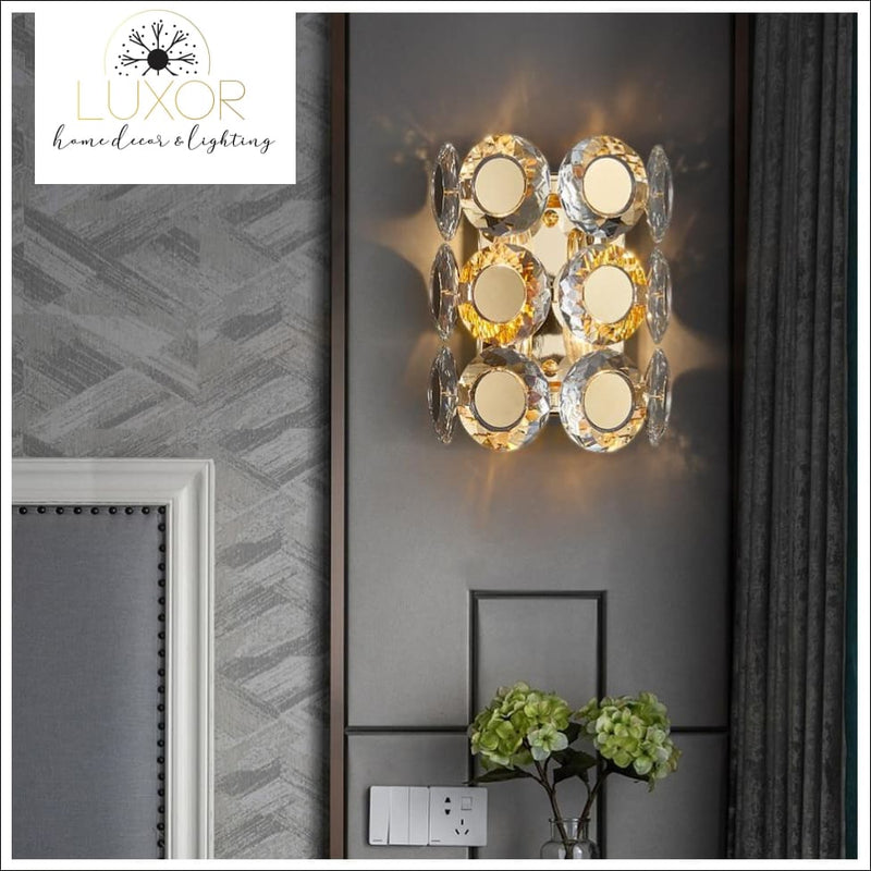 wall lighting Jameston Gold Luxury Crystal Sconce - Luxor Home Decor & Lighting