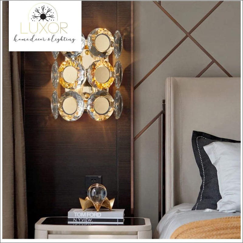 wall lighting Jameston Gold Luxury Crystal Sconce - Luxor Home Decor & Lighting