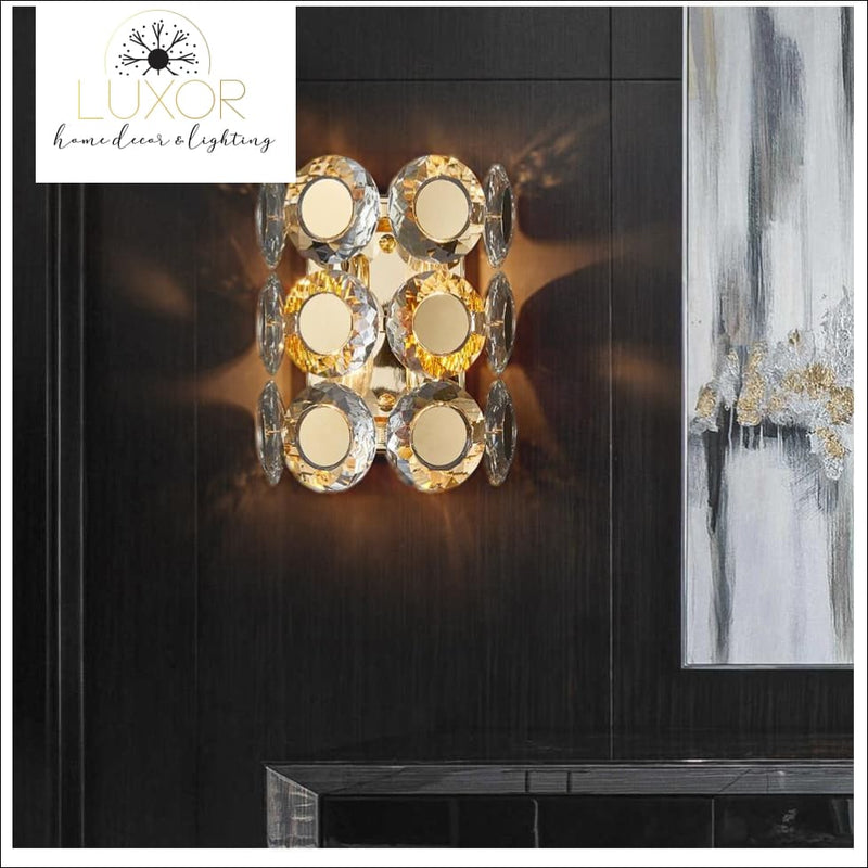 wall lighting Jameston Gold Luxury Crystal Sconce - Luxor Home Decor & Lighting