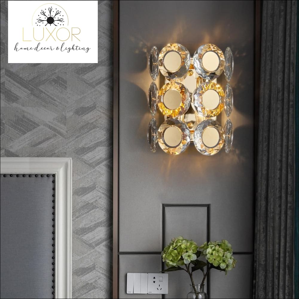 wall lighting Jameston Gold Luxury Crystal Sconce - Luxor Home Decor & Lighting