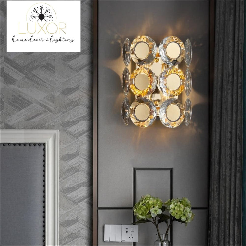 wall lighting Jameston Gold Luxury Crystal Sconce - Luxor Home Decor & Lighting