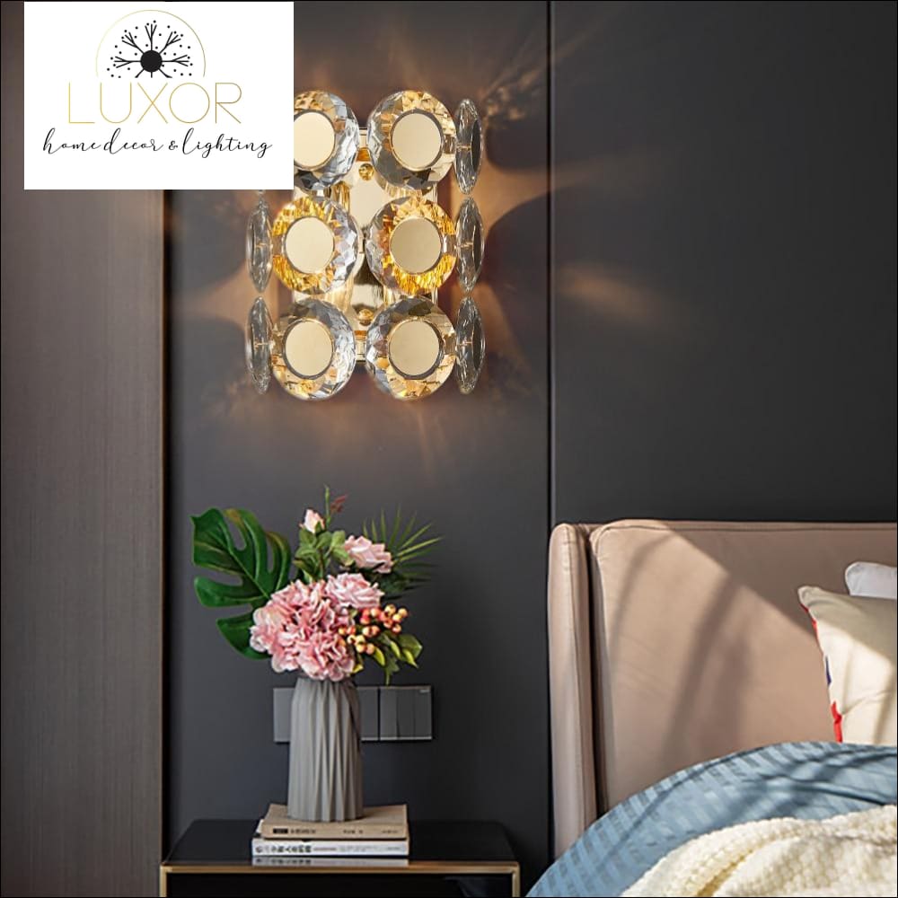 wall lighting Jameston Gold Luxury Crystal Sconce - Luxor Home Decor & Lighting