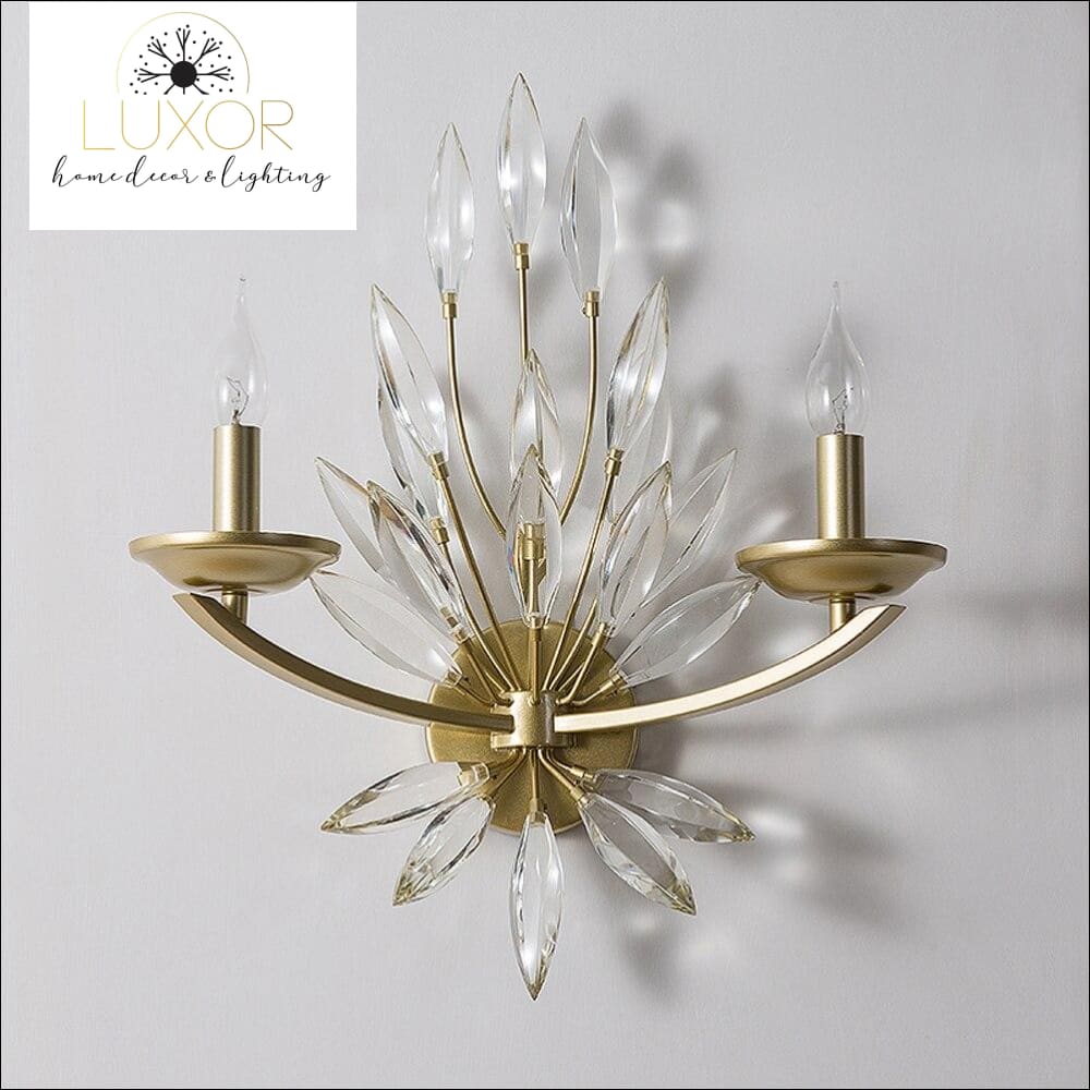 wall lighting Jaster Crystal Leaf Chandelier - Luxor Home Decor & Lighting