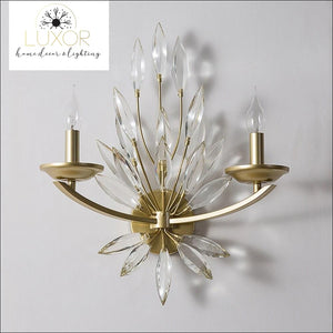wall lighting Jaster Crystal Leaf Chandelier - Luxor Home Decor & Lighting