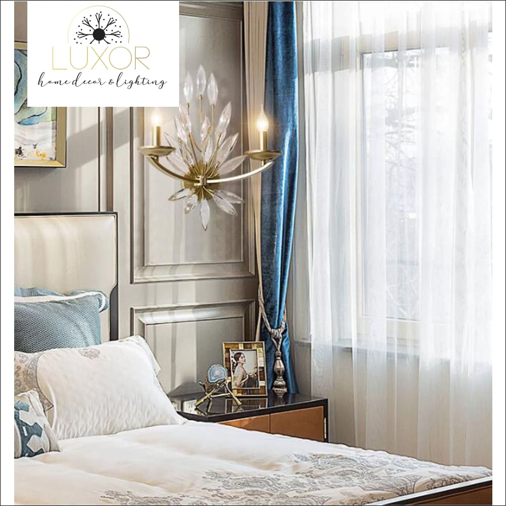 wall lighting Jaster Crystal Leaf Chandelier - Luxor Home Decor & Lighting