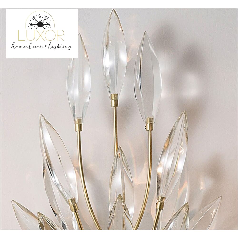 wall lighting Jaster Crystal Leaf Chandelier - Luxor Home Decor & Lighting