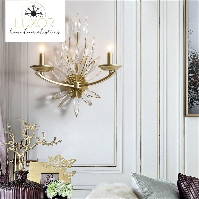 wall lighting Jaster Crystal Leaf Chandelier - Luxor Home Decor & Lighting
