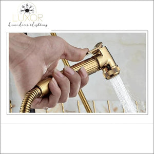 faucets Jeffrey Modern Shower Set (Black) - Luxor Home Decor & Lighting