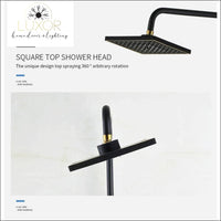 faucets Jeffrey Modern Shower Set (Black) - Luxor Home Decor & Lighting