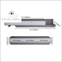 Jiliette Modern Gray Retractable TV Stand - furniture