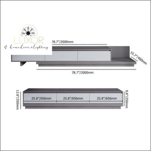 Jiliette Modern Gray Retractable TV Stand - furniture