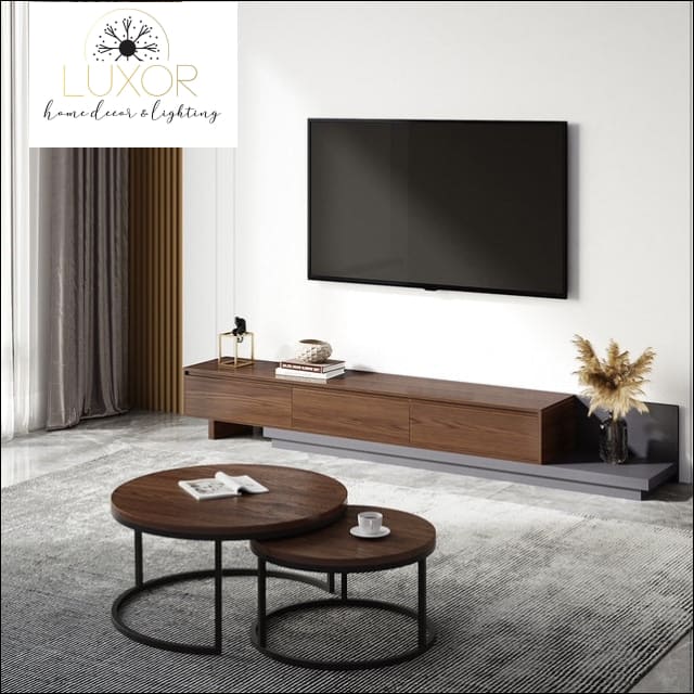Jiliette Modern Gray Retractable TV Stand - furniture