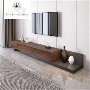 Jiliette Modern Gray Retractable TV Stand - furniture