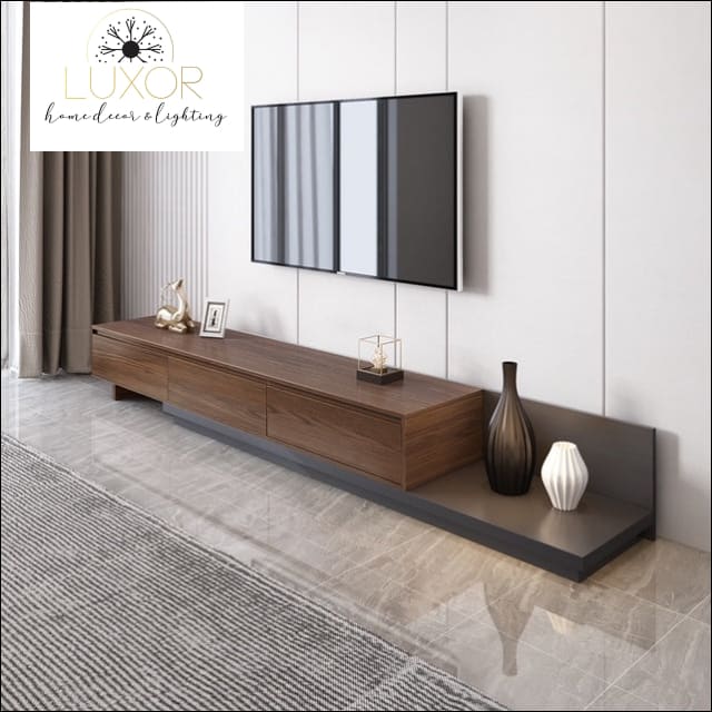 Jiliette Modern Gray Retractable TV Stand - furniture