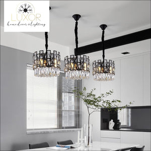 pendant lighting Joanise Crystal Black Pendant - Luxor Home Decor & Lighting