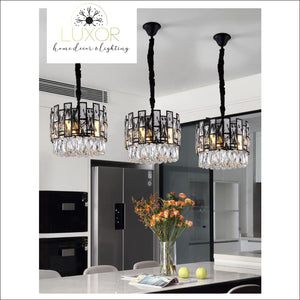 pendant lighting Joanise Crystal Black Pendant - Luxor Home Decor & Lighting