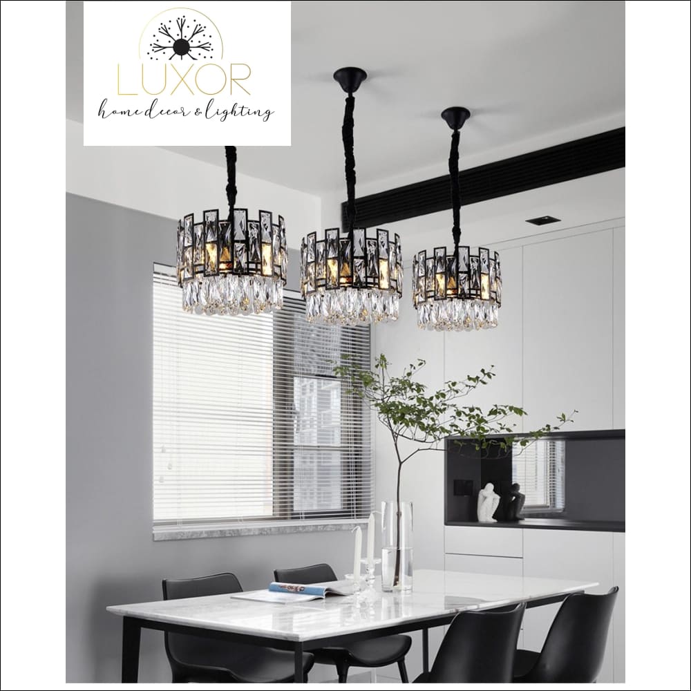 pendant lighting Joanise Crystal Black Pendant - Luxor Home Decor & Lighting