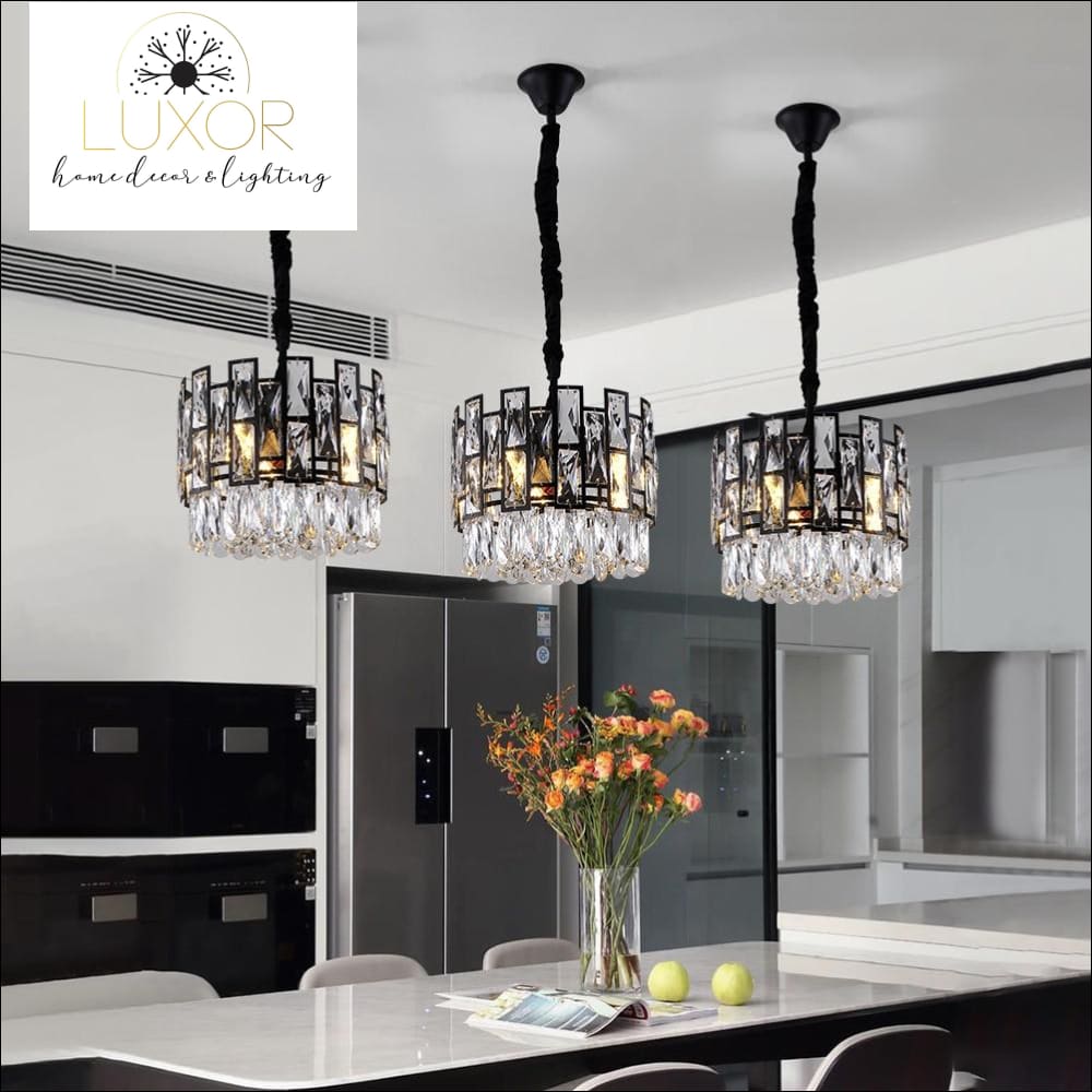 pendant lighting Joanise Crystal Black Pendant - Luxor Home Decor & Lighting