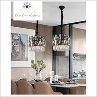 pendant lighting Joanise Crystal Black Pendant - Luxor Home Decor & Lighting